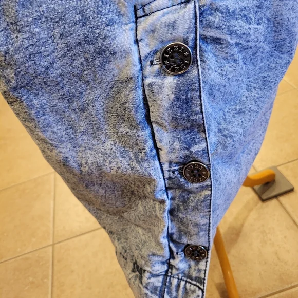 🧥EUC~VINTAGE ACID WASH DENIM COAT - Picture 4 of 15